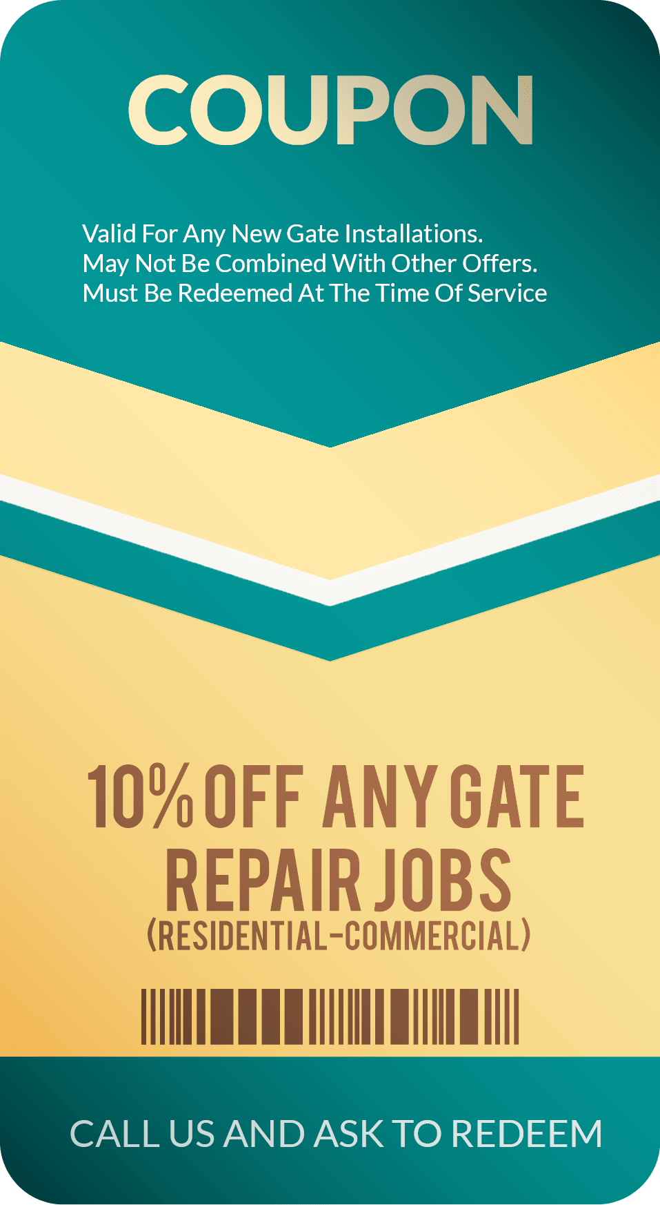 Gate Repair Discount Coupon